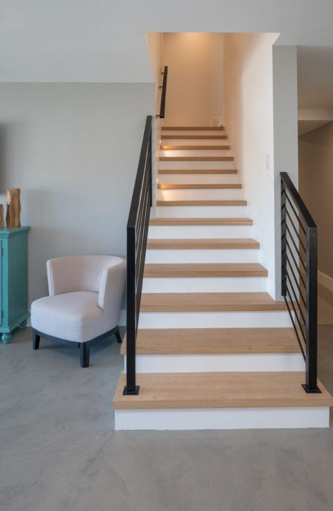Stairs lead to New Addition