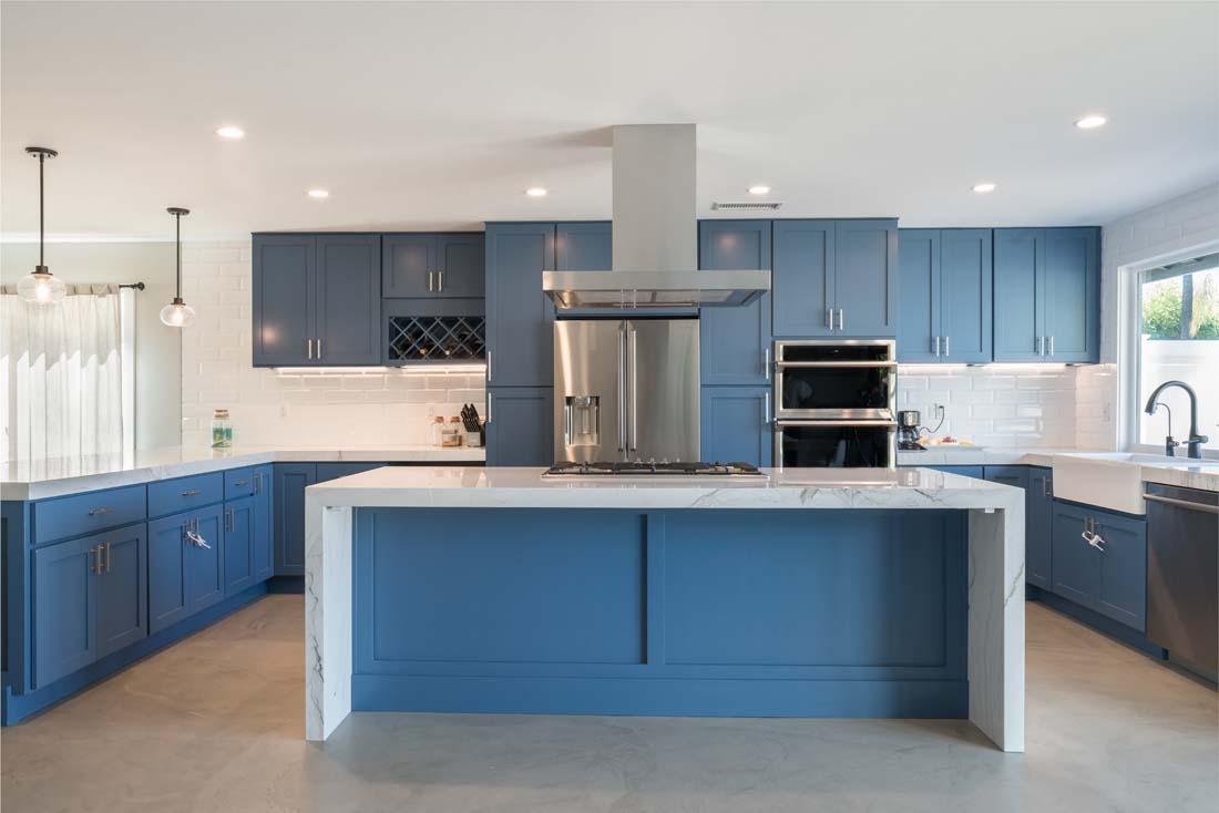 Remodeled kitchen island in San Juan Capistrano