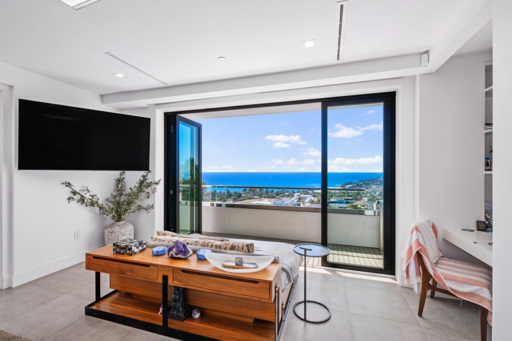 living room in laguna beach custom home