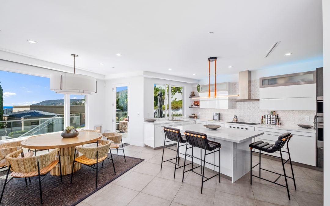 open kitchen in laguna beach custom home